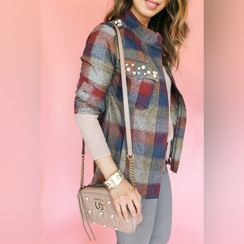 CAbi Multicolor Plaid Jacket